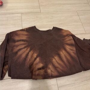 Brown Tie-Dye Sweatshirt